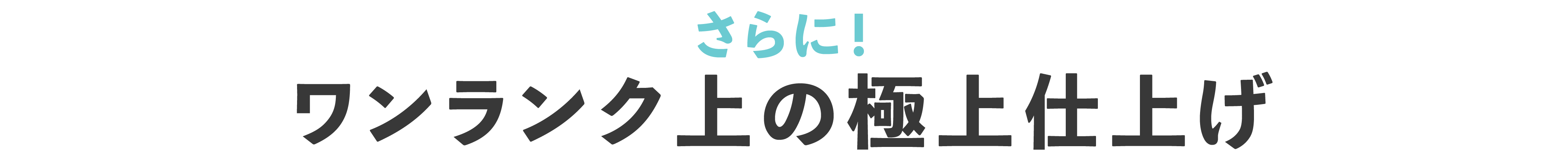 さらにワンランク上の極上仕上げ