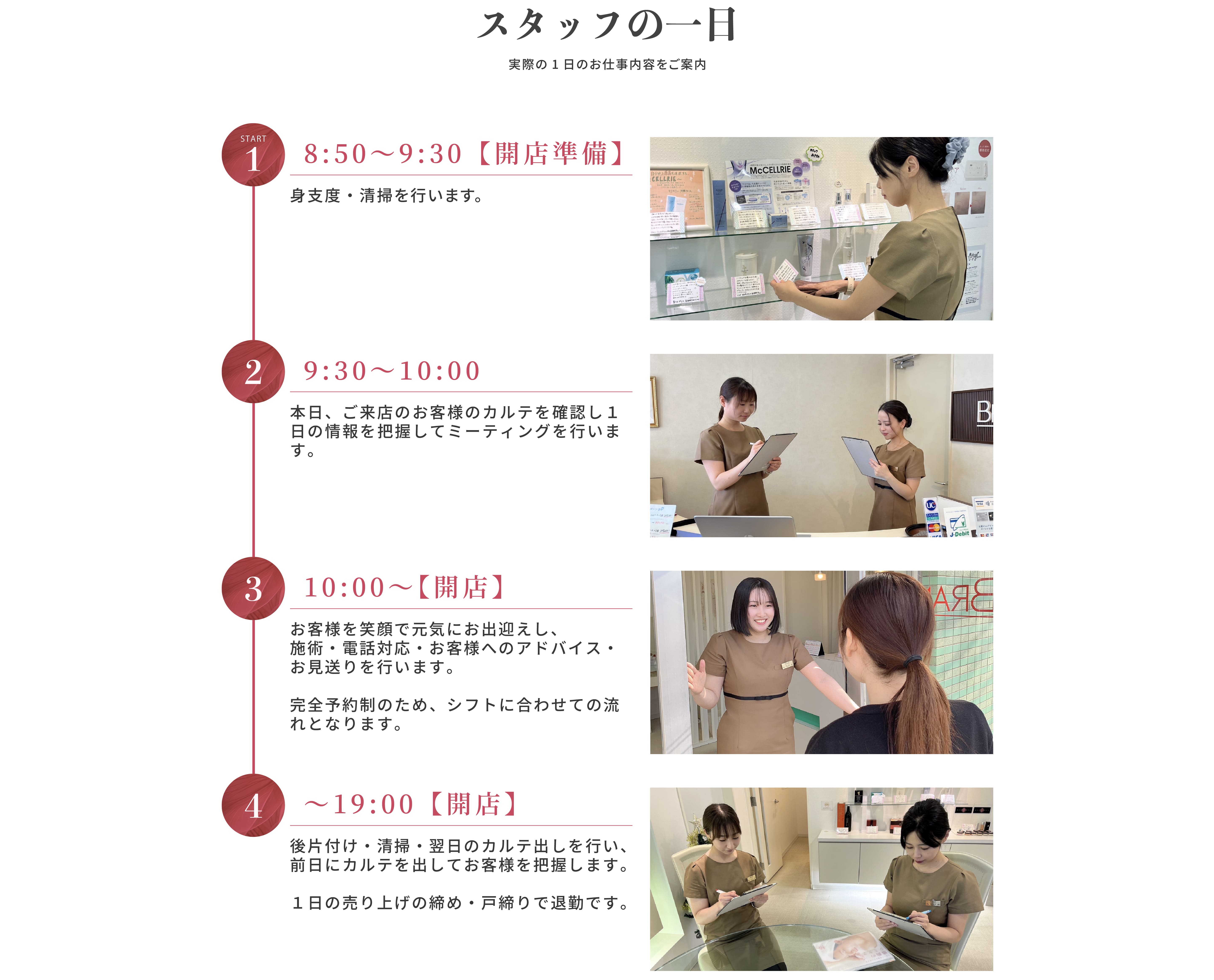 スタッフの一日