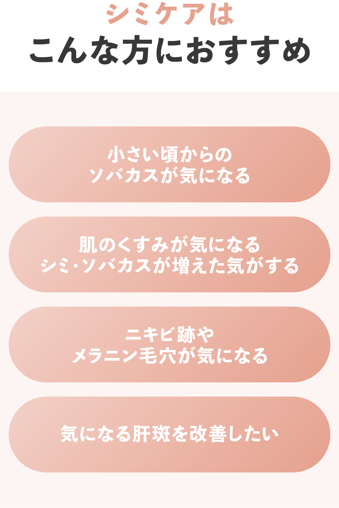 シミケアこんな方におすすめ
