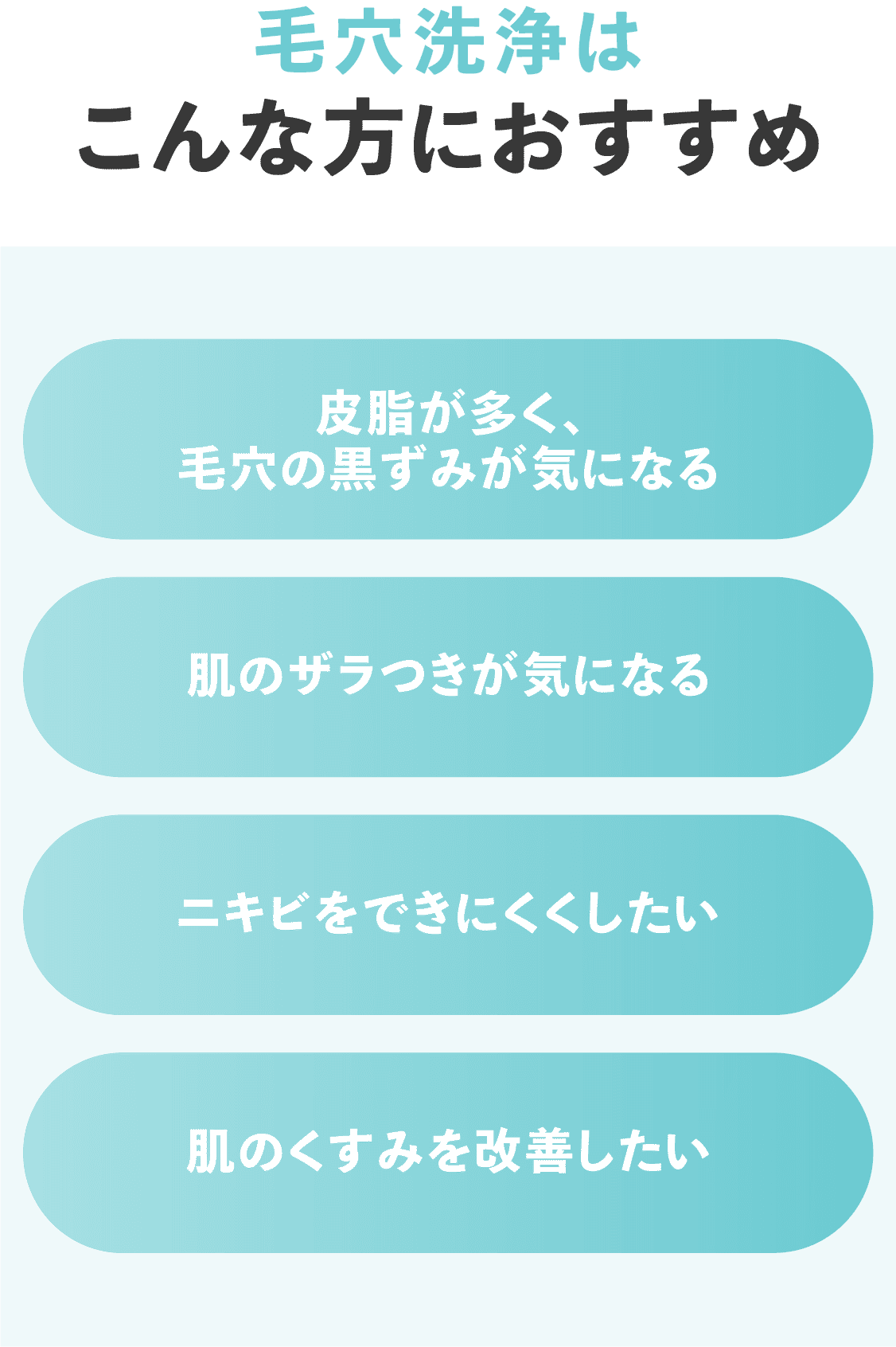 毛穴洗浄はこんな方におすすめ